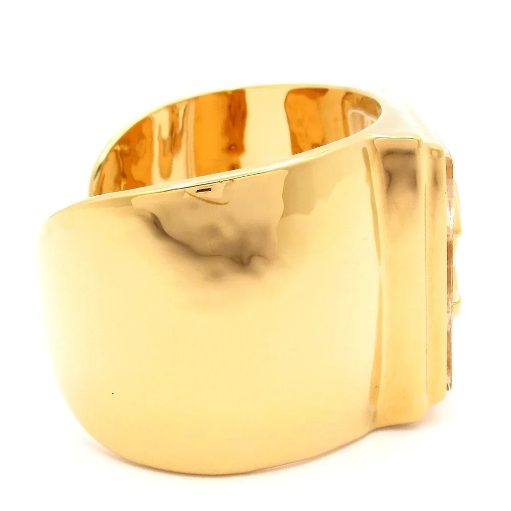Chanel Coco Bangle Gold Clear Hardware Resin